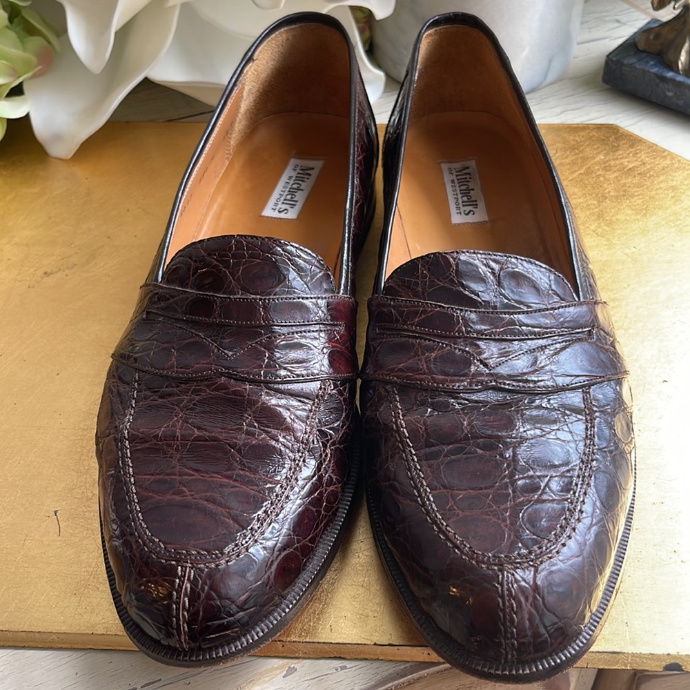 EXOTIC! Genuine Crocodile Mitchell’s of Westport Loafers